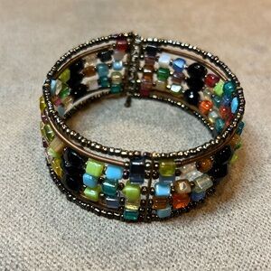 Colorful Beaded Cuff Bracelet
